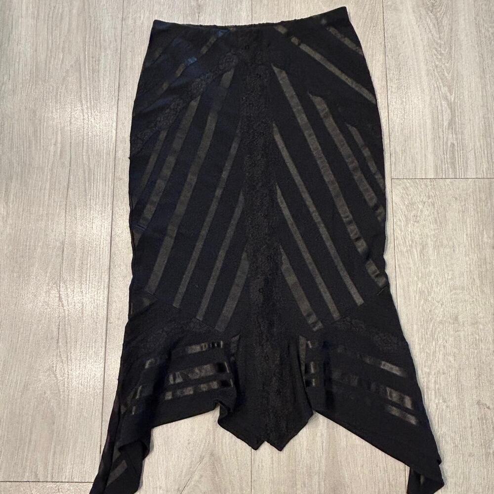 Express black skirt with lace and ribbon detail. Size small